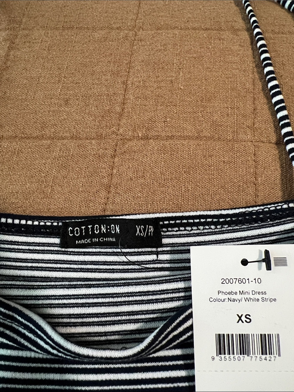 Cotton On Black and White Striped Mini Dress - Picture 2 of 2
